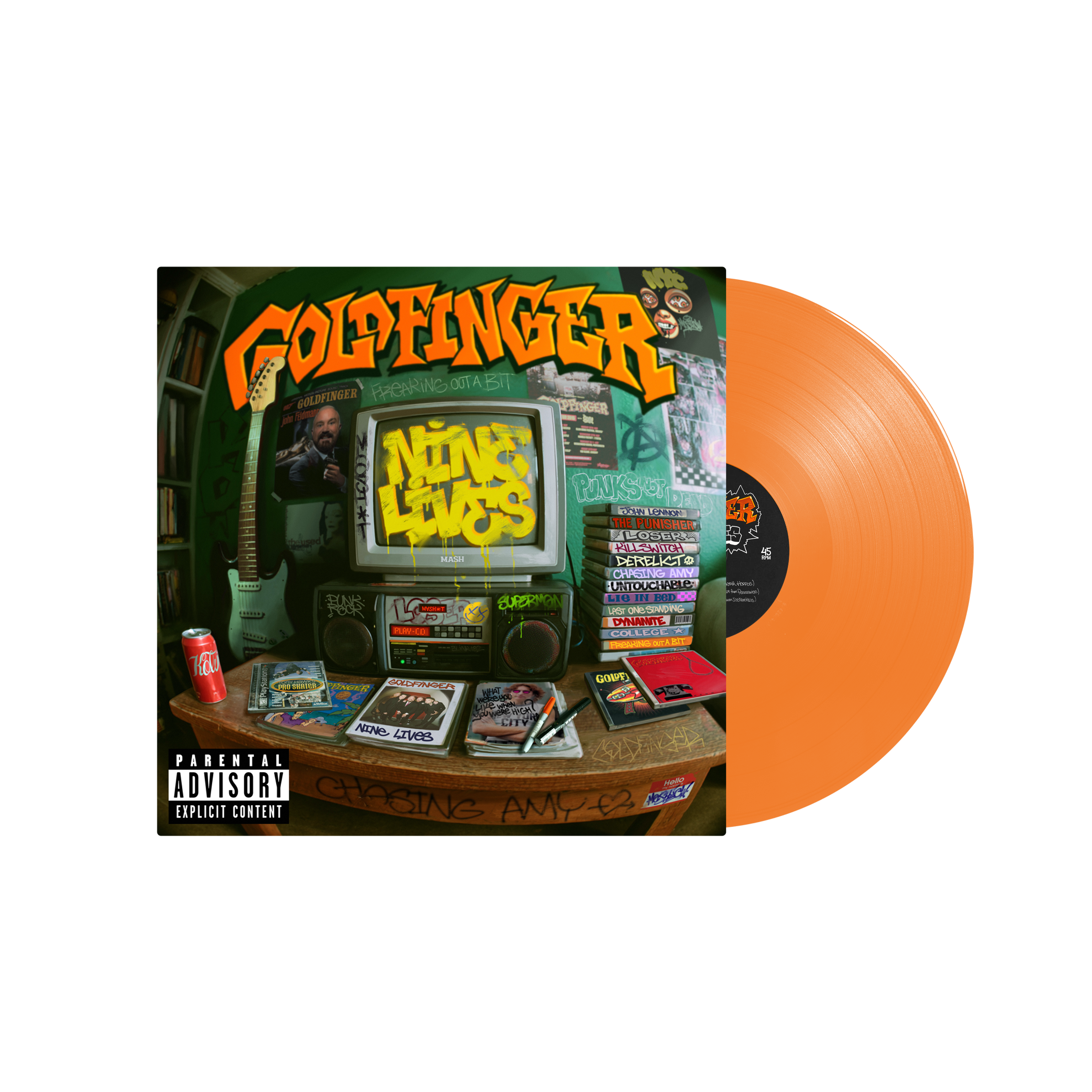 Nine Lives Vinyl - Transparent Orange – Goldfinger